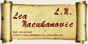Lea Mačukanović vizit kartica